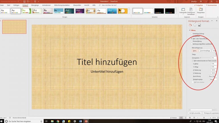 PowerPoint: Bild als Hintergrund einfügen PowerPoint: Bild als Hintergrund einfügen