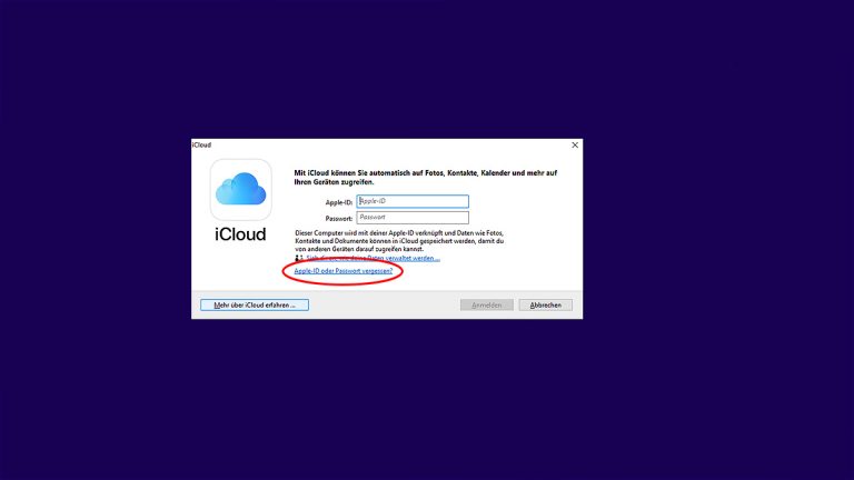 Apple-ID erstellen auf Windows-PC