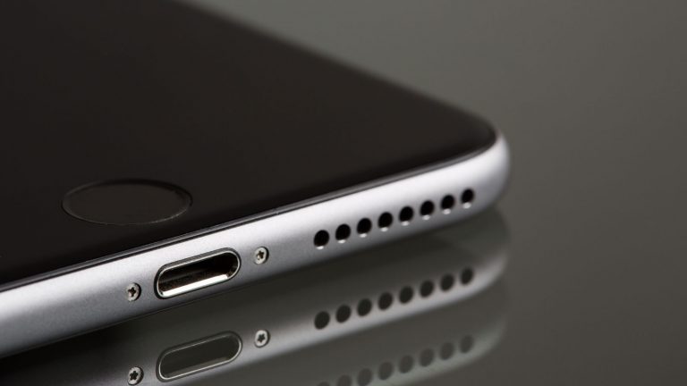 Lautsprecher eines iPhones:
