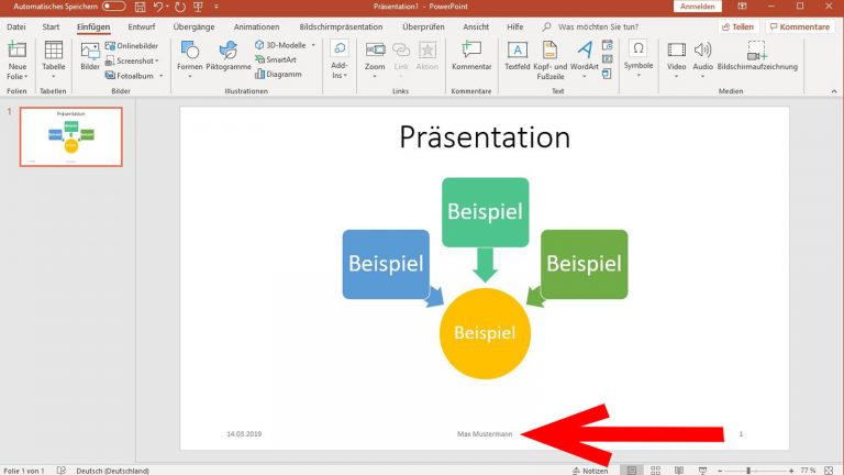 PowerPoint Kopf- und Fußzeile: Anzeige am unteren Rand der Folien PowerPoint Kopf- und Fußzeile: Anzeige am unteren Rand der Folien