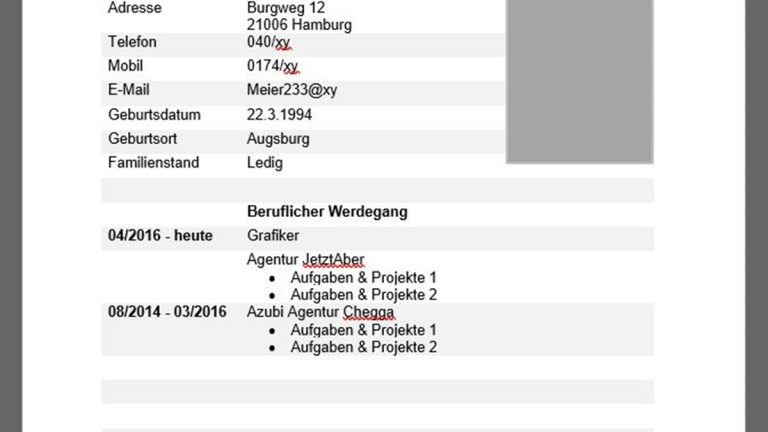 Word-Dokument mit Tabelle ohne Linien Word-Dokument mit Tabelle ohne Linien