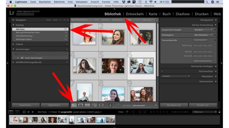 Lightroom-Gesichtserkennung: Gesichtsdatensätze aktualisieren
