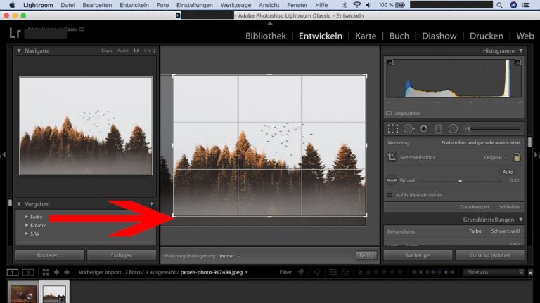 Lightroom-Workflow: Zuschnitt