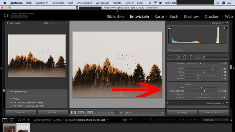 Lightroom-Workflow: Dunst entfernen Lightroom-Workflow: Dunst entfernen
