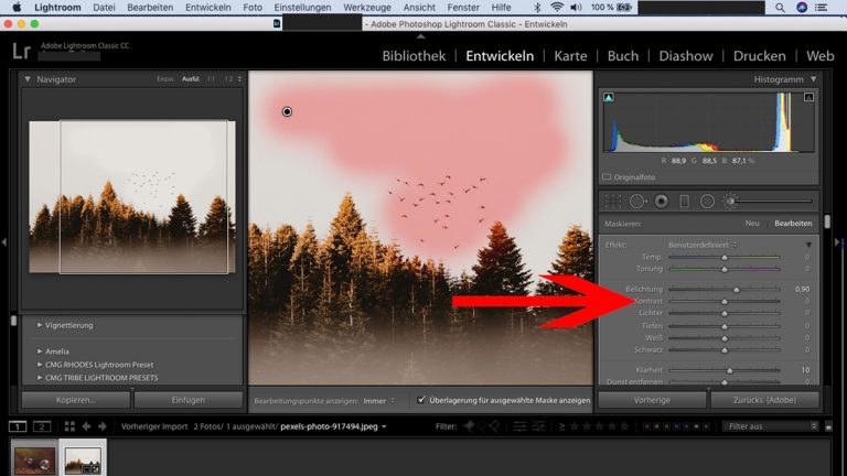 Lightroom-Workflow: Korrekturbereich manuell steuern