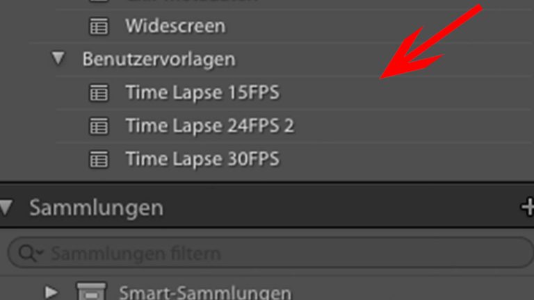 Lightroom: Plugins für Timelapse werden als Presets gespeichert