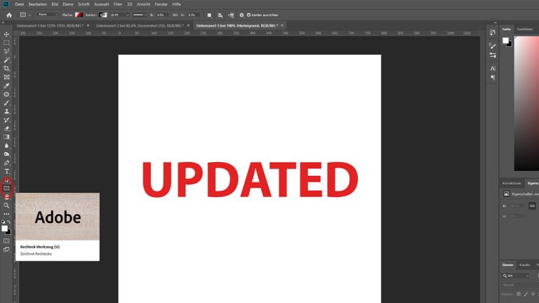Logo erstellen mit Photoshop: Form einfügen Form in Photoshop einfügen, um ein Logo zu erstellen