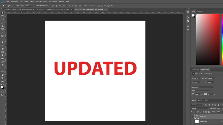 Logo erstellen mit Photoshop: Text einfügen Logo mit Text in Photoshop erstellen