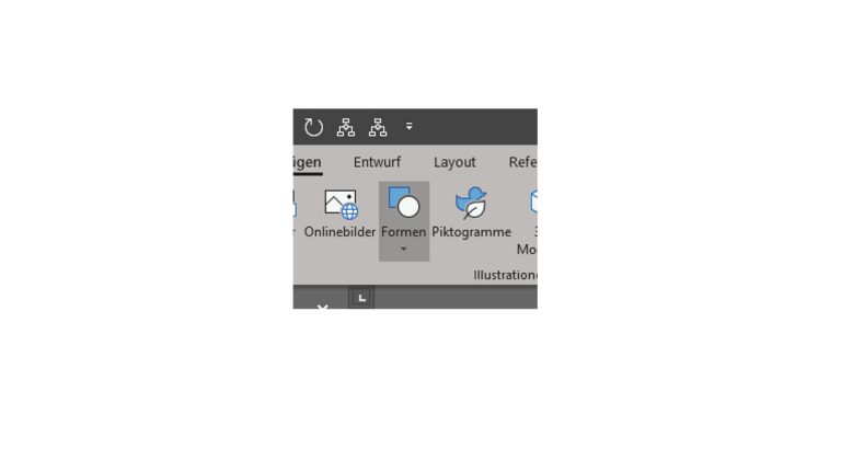 Mindmap erstellen: Formen Word-Fenster Formen