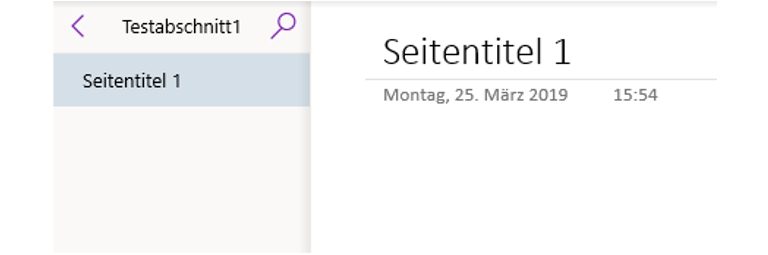 OneNote-Fenster neuer Seitentitel OneNote-Fenster neuer Seitentitel