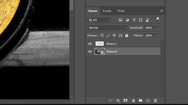 Neue Ebene erstellen in Photoshop CC
