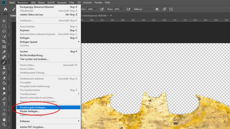 Pinselvorgabe festlegen in Photoshop CC