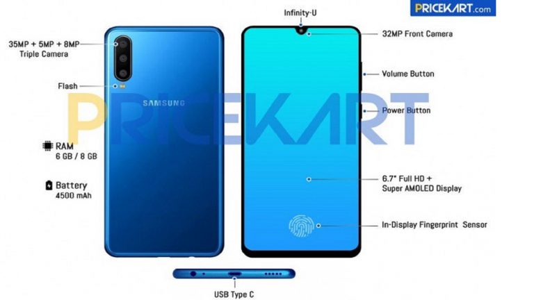 Renderbild Galaxy A60