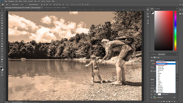 Sepia-Effekt per Fotofilter in Photoshop erzeugen Sepia-Effekt per Fotofilter in Photoshop erzeugen