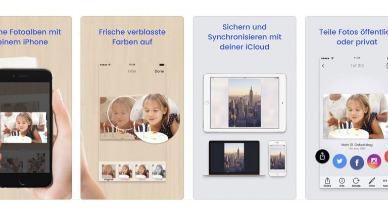 Unfade-Fotoscanner-App in der Vorschau bei iTunes