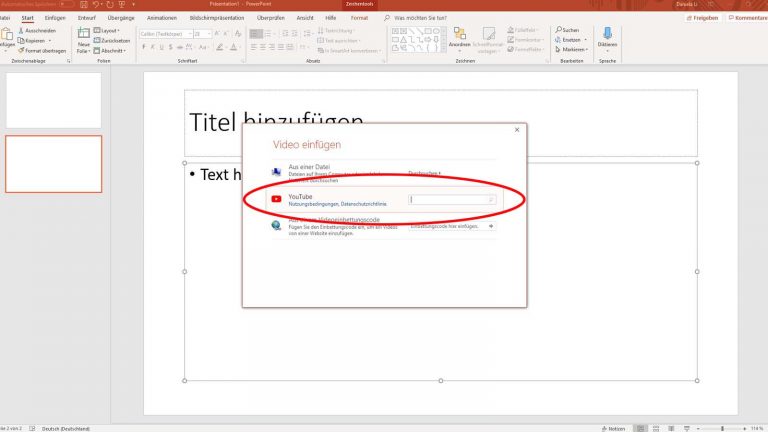 Youtube-Video in PowerPoint einfügen Youtube-Video in PowerPoint einfügen