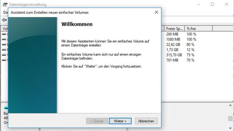 Virtuelles Laufwerk Windows 10: Volumen erstellen Virtuelles Laufwerk nutzen durch Erstellen eines Volumens