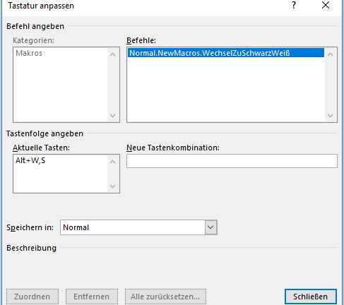Word-Fenster mit Tastatur anpassen Word-Fenster mit Tastatur anpassen