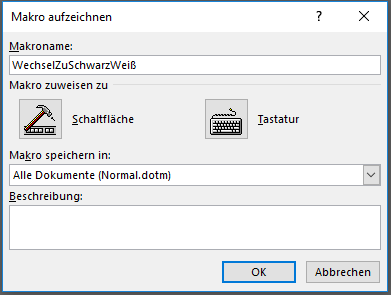 Word-Fenster mit Makro aufzeichnen Word-Fenster mit Makro aufzeichnen