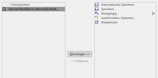 Word-Fenster mit Schaltfläche hinzufügen Word-Fenster mit Schaltfläche hinzufügen