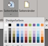 Word-Fenster mit Seitenfarbe, Designfarben Word-Fenster mit Seitenfarbe, Designfarben