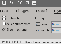 Word-Fenster mit neuem Makro-Symbol Word-Fenster mit neuem Makro-Symbol