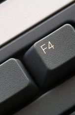 F-Tasten auf der Tastatur Großaufnahme