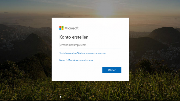 Microsoft-Konto erstellen Microsoft-Konto erstellen