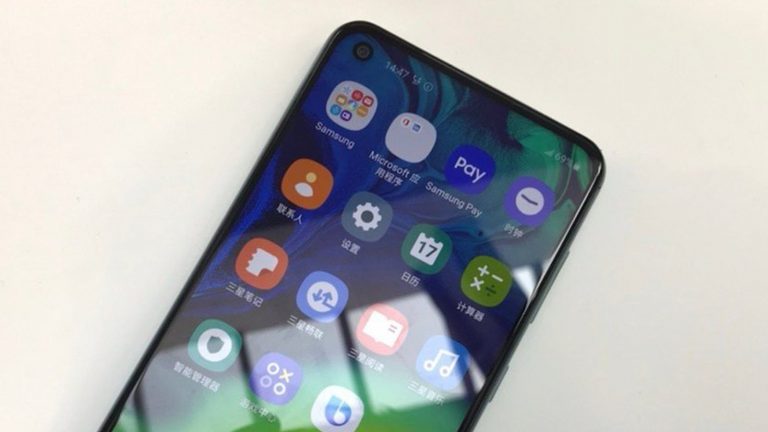 Samsung Galaxy A60: Bilder mit Punch-Hole-Display geleakt Leak-Bild Samsung Galaxy A60 Vorderseite