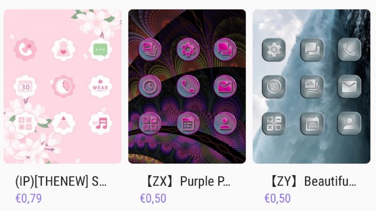 Symbole im Galaxy-Themes-Store Symbole im Galaxy-Themes-Store