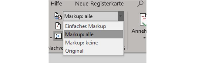 Word-Menüband Kontextmenü Markup Word-Menüband Kontextmenü Markup