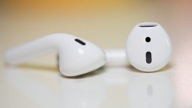 Apple Air Pods Detail Apple Air Pods Großaufnahme