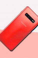 Samsung Galaxy Smartphone in rot