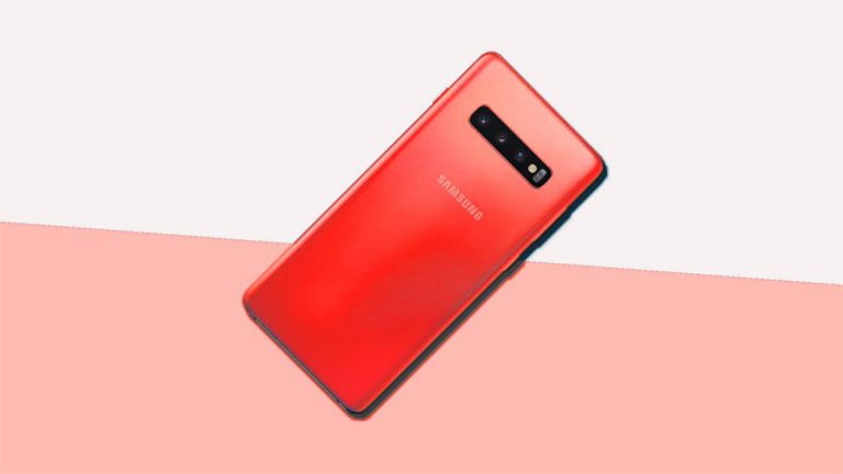 Samsung Galaxy Smartphone in rot