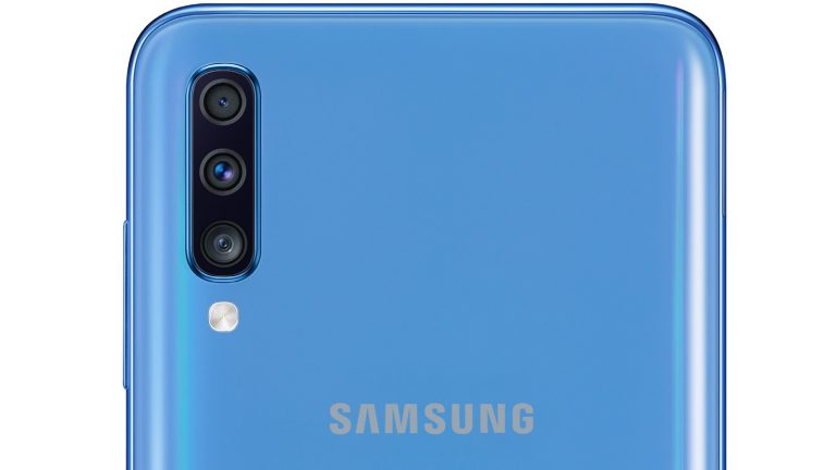 Rückseite Detail Kameras Samsung Galaxy A70