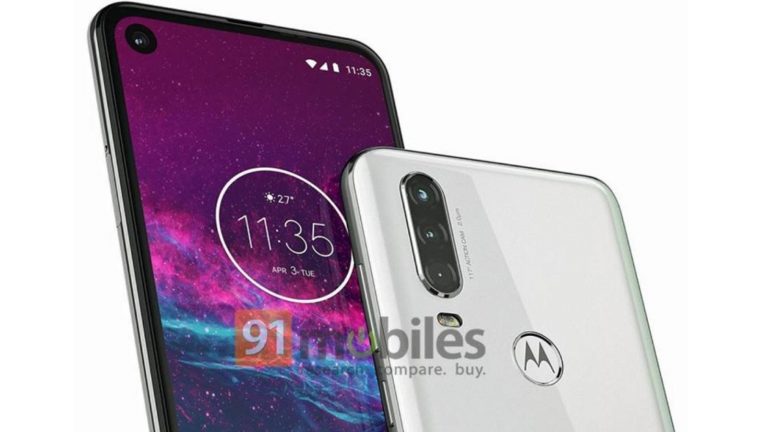 Motorola One Action: Renderbilder zeigen dritte Kamera Motorola One Action Renderbild