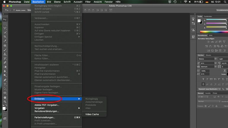 Photoshop Cache leeren Photoshop Cache leeren
