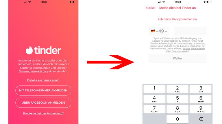 Tinder-Account erstellen, bearbeiten und löschen Tinder-Account auf dem iPhone erstellen