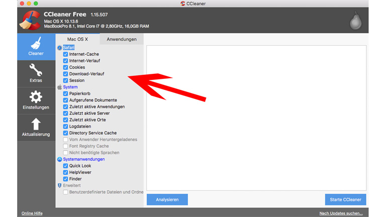 Cleaner Apps f&uuml;r Mac - CCleaner