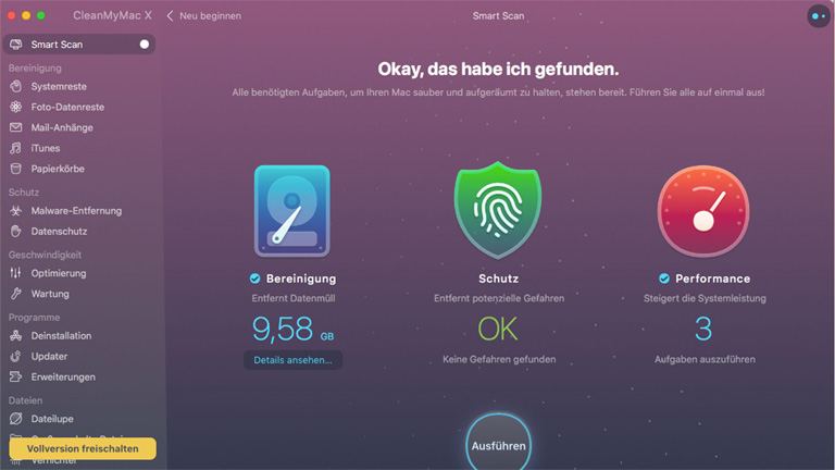 Cleaner Apps f&uuml;r Mac - Clean my Mac X