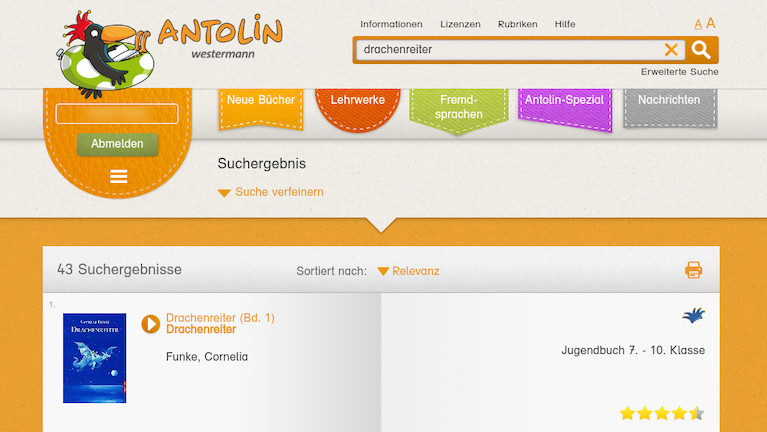 Antolin-Bücher lesen - Buchanzeige Antolin Buchanzeige