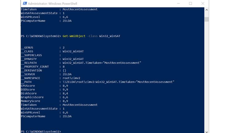 Windows-Leistungsindex-Werte Windows-Leistungsindex-Werte