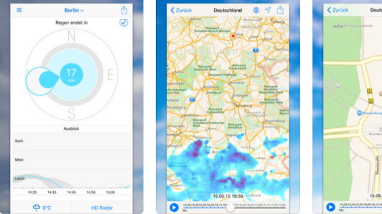 Screenshot RegenRadar-App RainToday