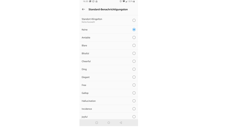Benachrichtigungstöne in den Einstellungen unter Android Benachrichtigungstöne in den Einstellungen unter Android