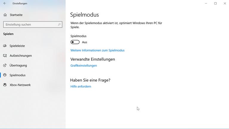 Windows-10-Game-Mode ausschalten