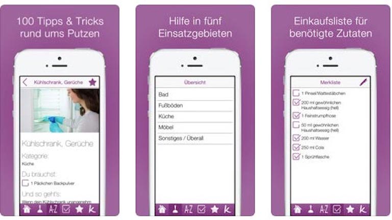Screenshot der App 100 Tipps für das Putzen von Kigorosa UG