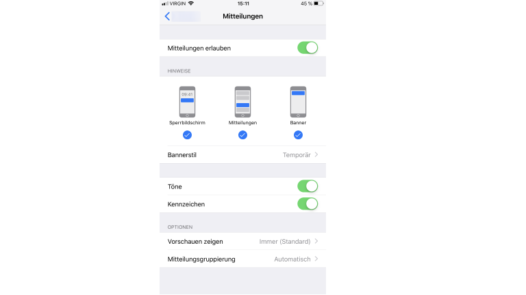 Berechtigungen für WhatsApp in iOS Berechtigungen für WhatsApp in iOS