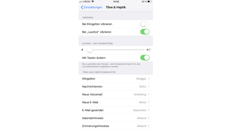iPhone im Lautlos-Modus iPhone im Lautlos-Modus