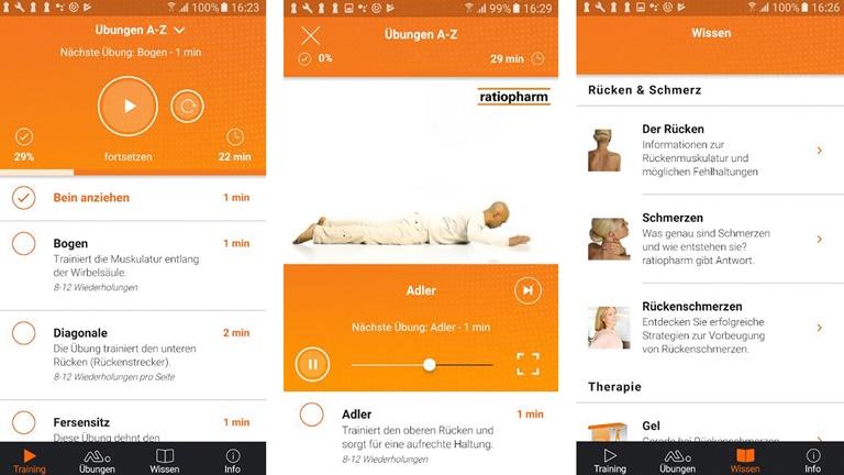 Screenshot Ratiopharm-Rückenschule-App Play Store Screenshot Ratiopharm-Rückenschule-App Play Store