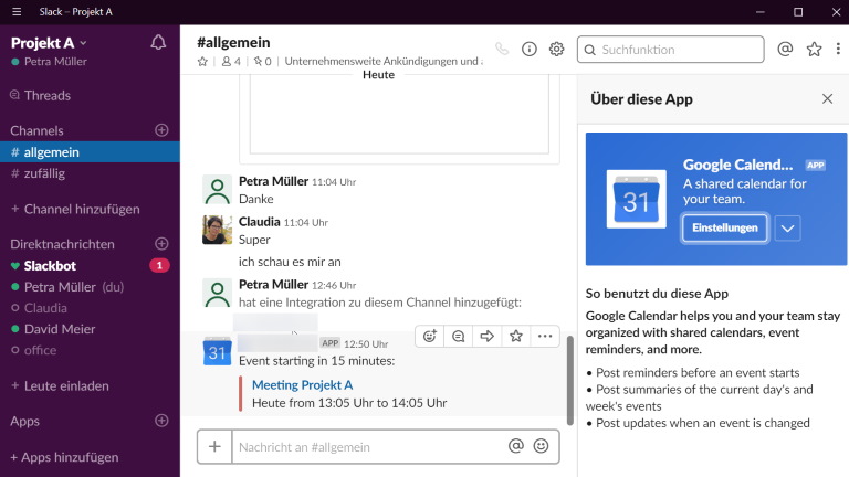 Slack mit Apps erweitern Slack mit Apps erweitern